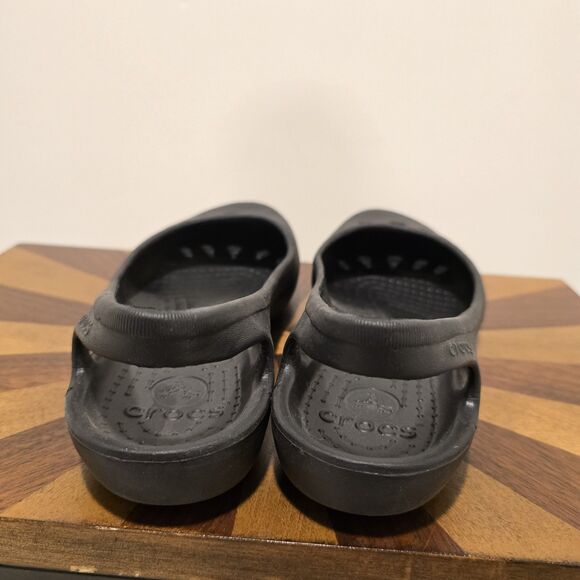 CROCS Kadee Ballet Flats Womens 7 Slip-On Shoes Sandals Mary Jane Black Rubber - Picture 9 of 14